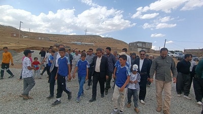 فرماندار دیوندره در روستای قزلبلاغ