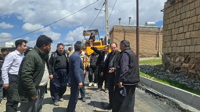 آسفالت روستای احمدآباد سارال